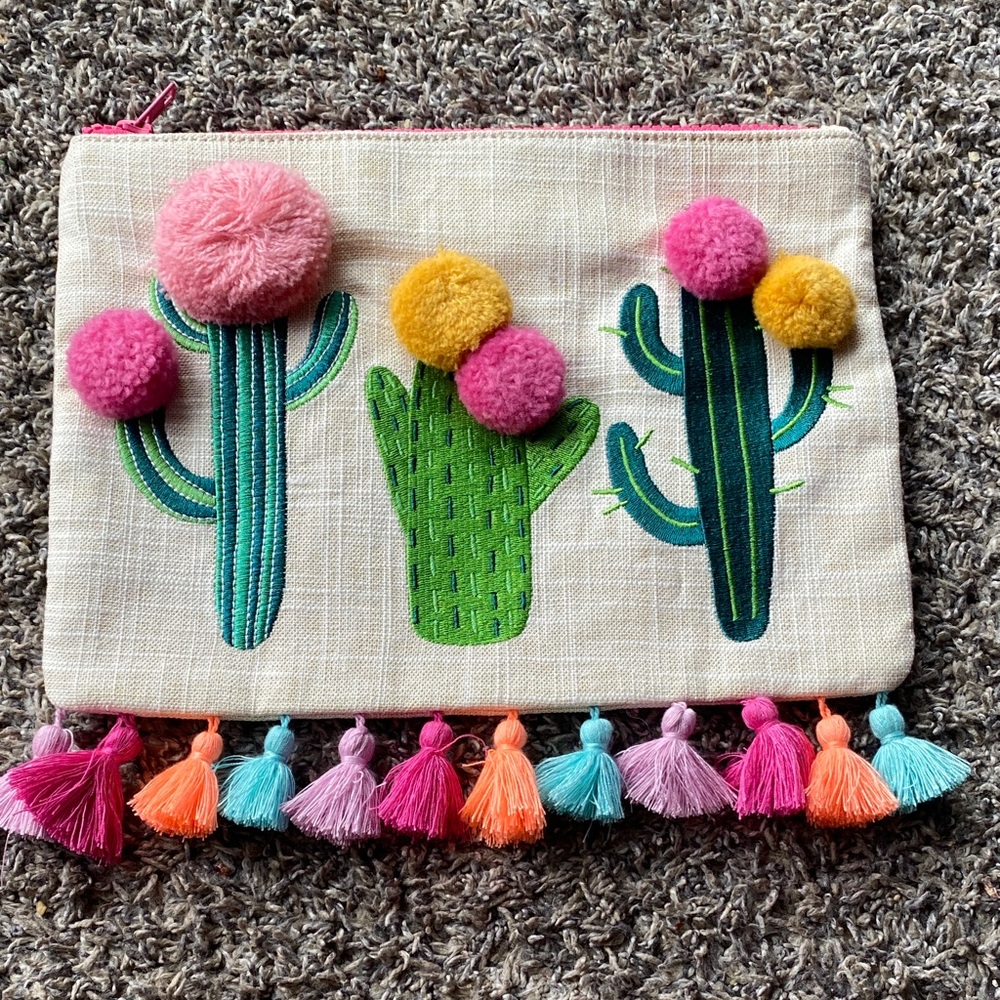 Express Multicolor Cactus Clutch